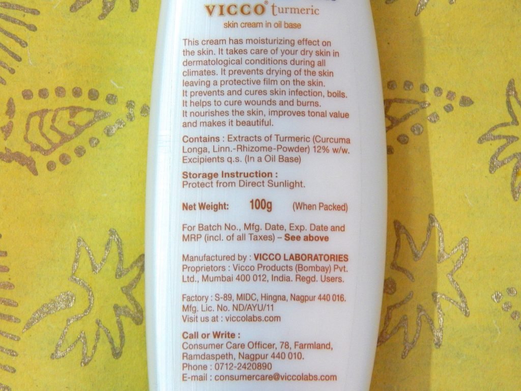 vicco turmeric skin cream