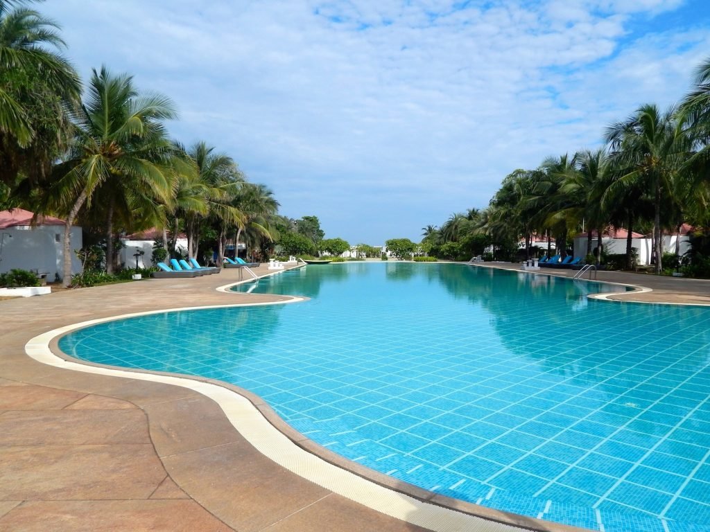 An Olympic size pool at the Chariot Beach Resort